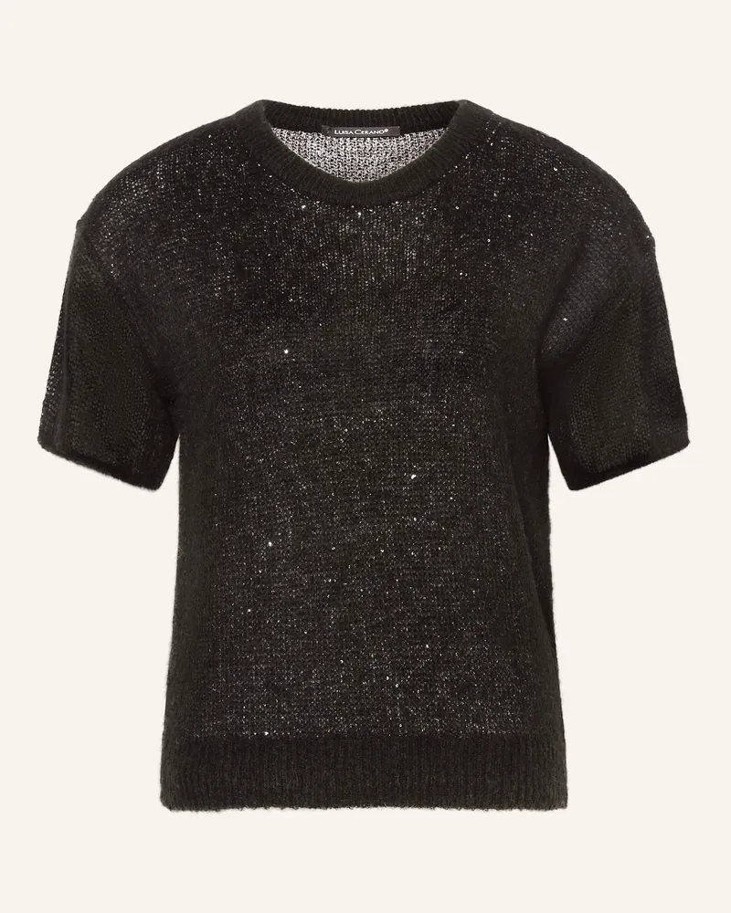 Luisa Cerano Strickshirt schwarz Schwarz