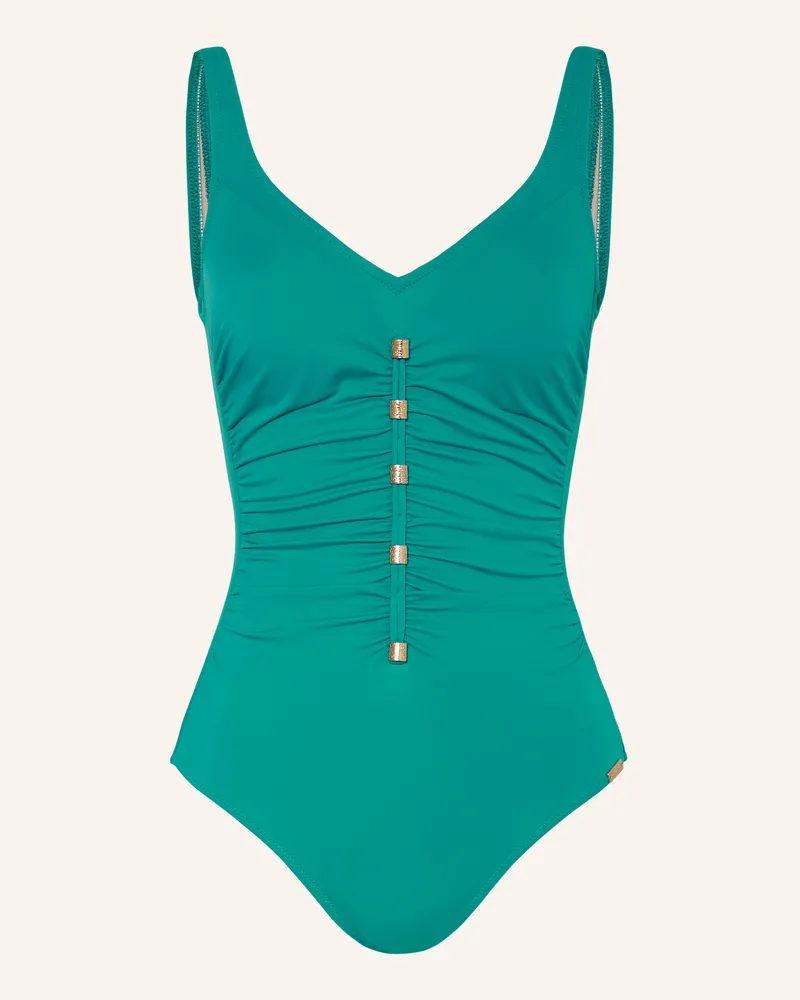 Charmline Shape-Badeanzug Uni blau Petrol