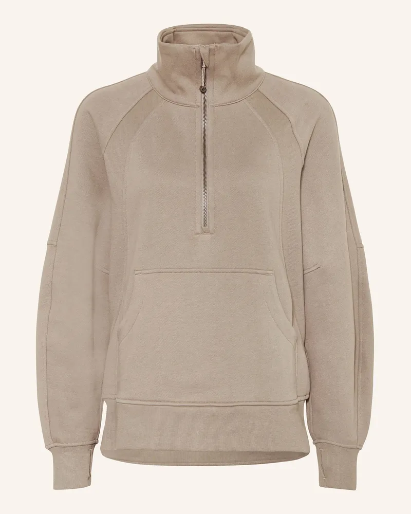 LULULEMON Oversized-Sweatshirt SCUBA OVERSIZED FUNNELL NECK Khaki