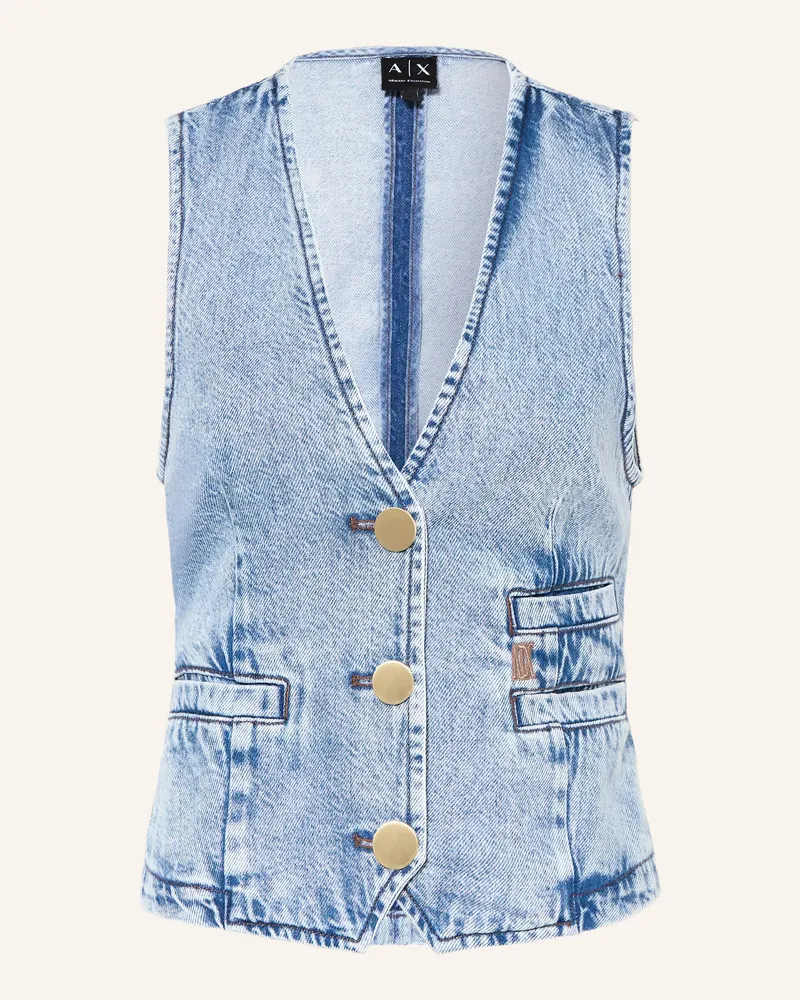 Armani Exchange Jeansweste Hellblau