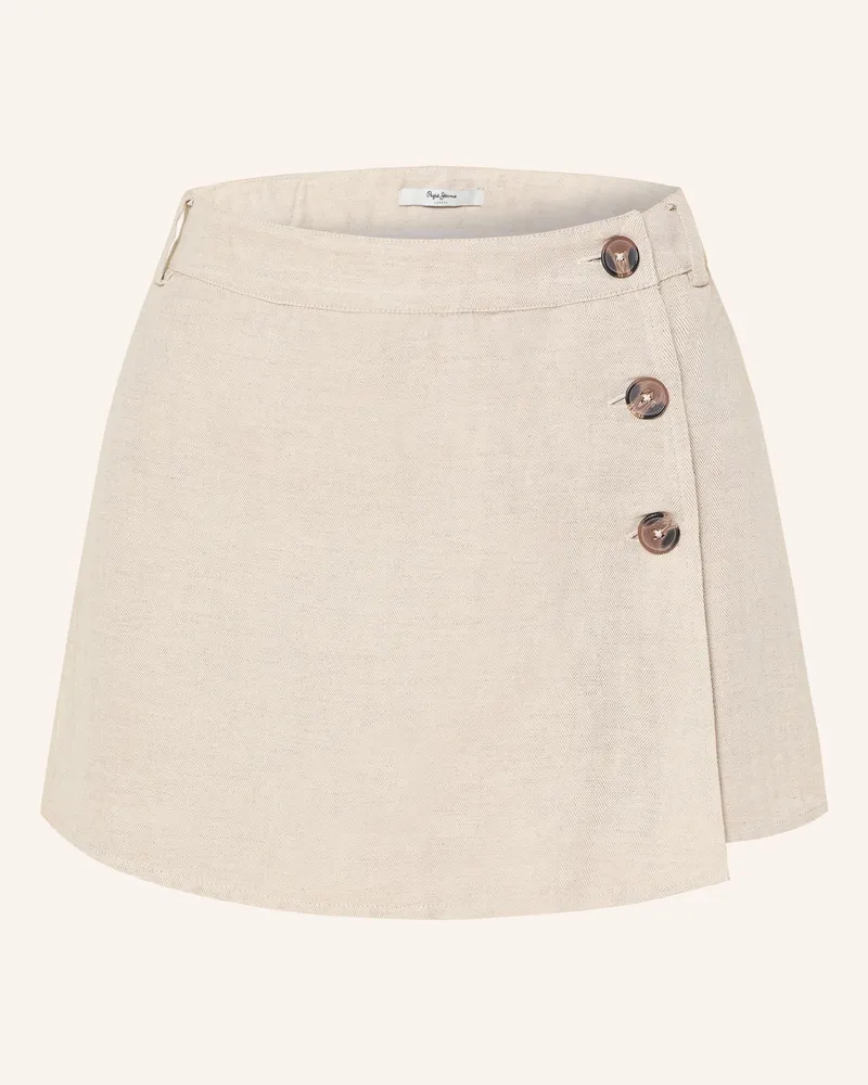 Pepe Jeans Skort SONIA mit Leinen Beige