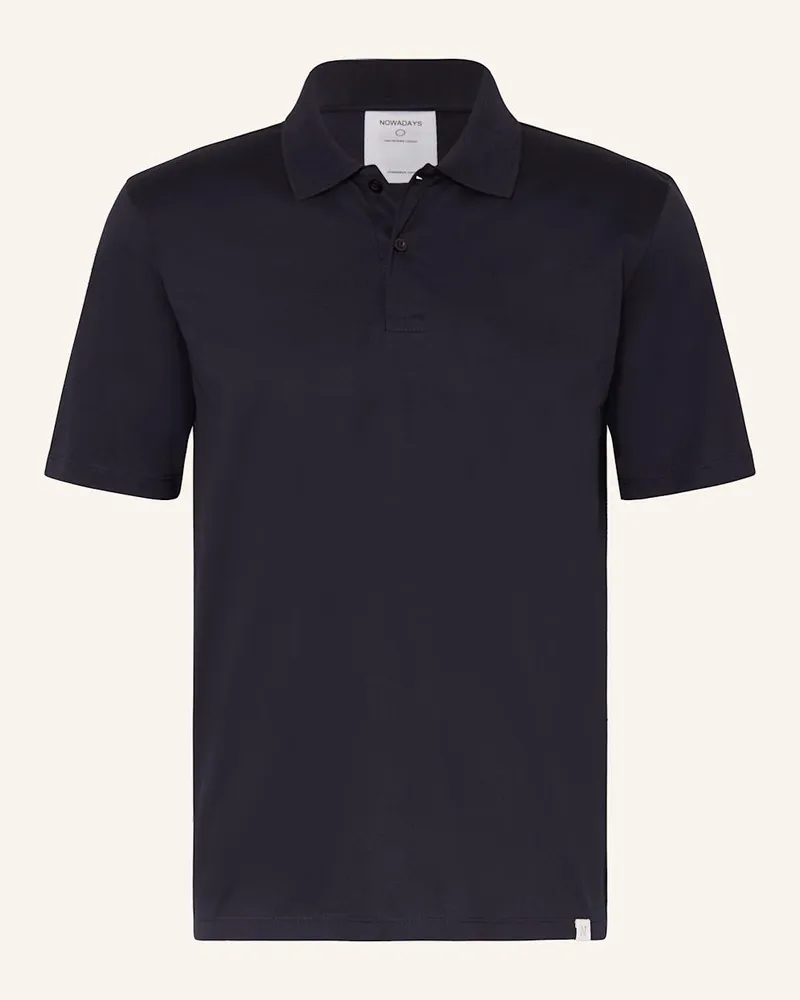 Nowadays Jersey-Poloshirt Blau