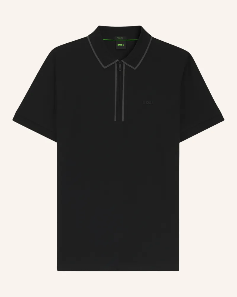 HUGO BOSS Poloshirt PHILIX TAPE Regular Fit Schwarz