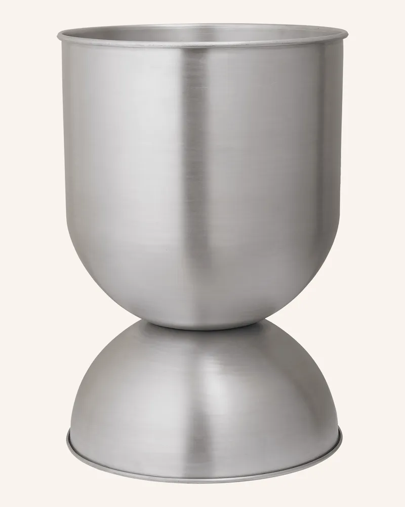 ferm LIVING Blumentopf Hourglass silber Silber