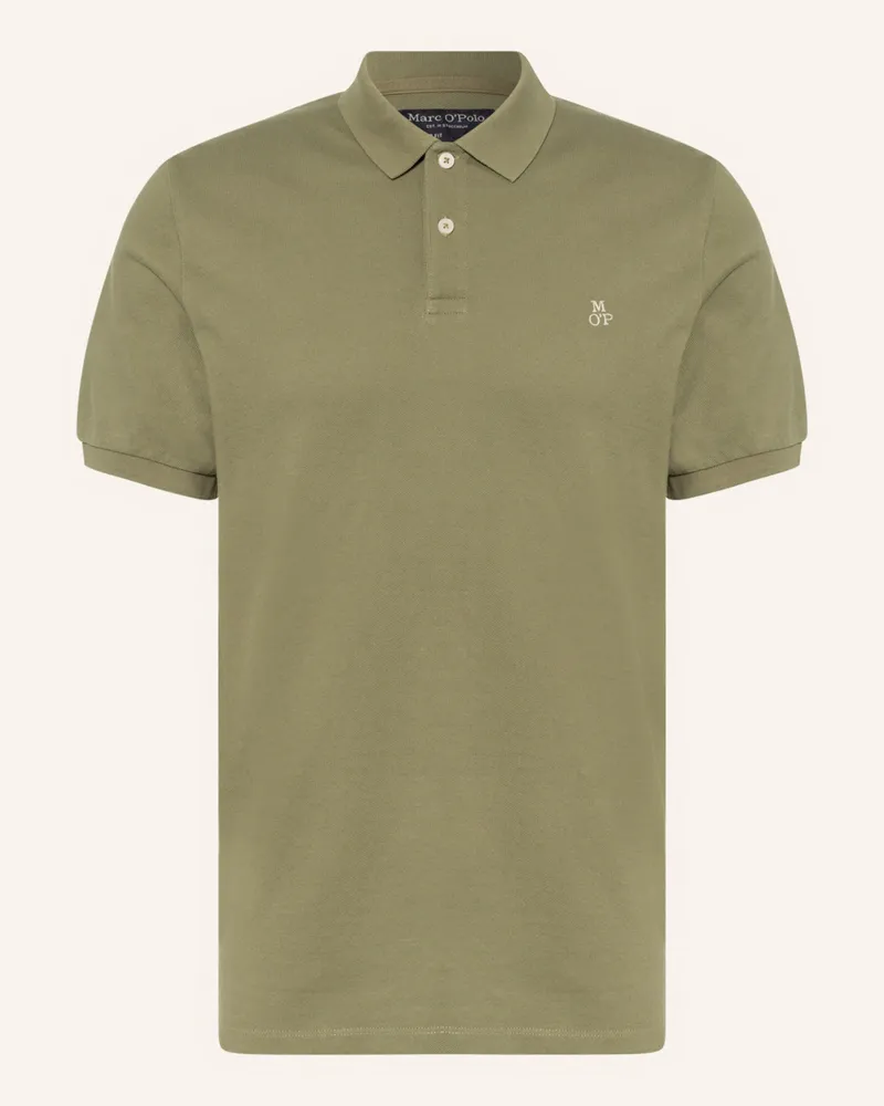 Marc O'Polo Piqué-Poloshirt Regular Fit gruen Oliv