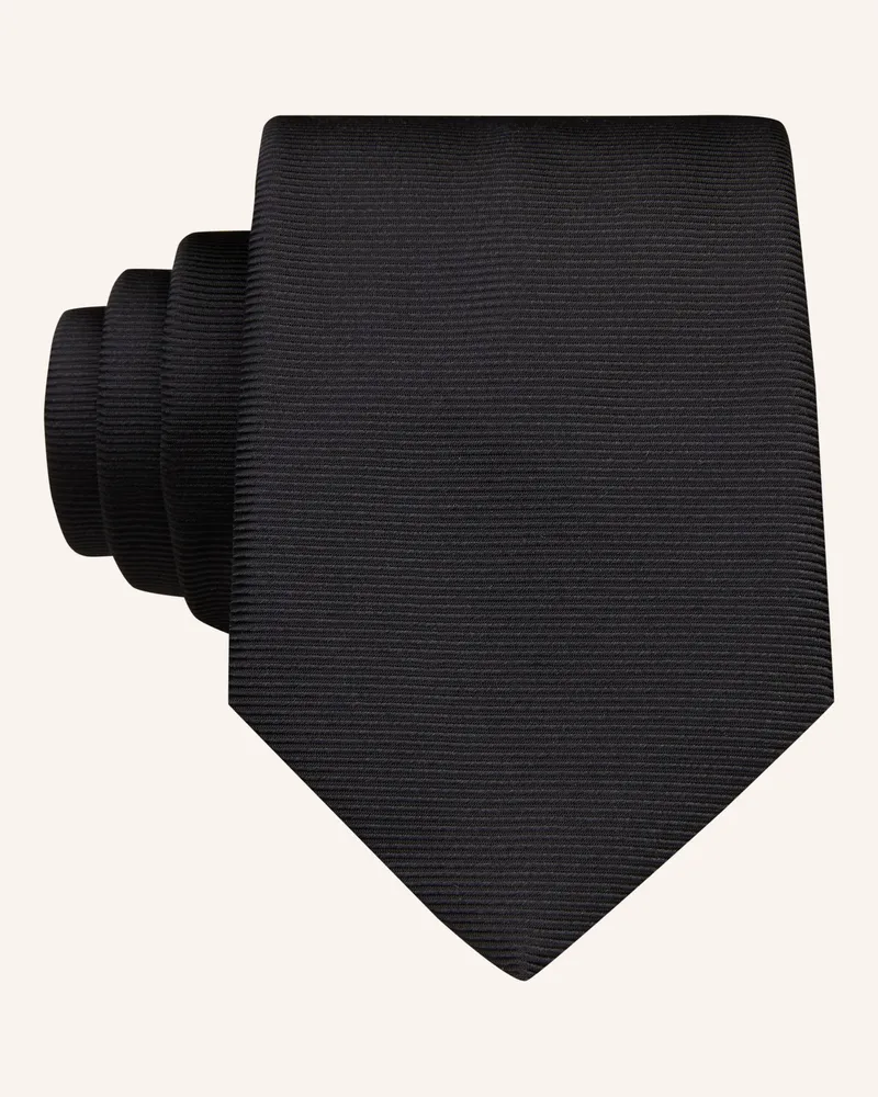HUGO BOSS Krawatte schwarz Schwarz