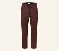 Hose Deger Im Jogging-Stil Regular Fit Mit Leinen rot
