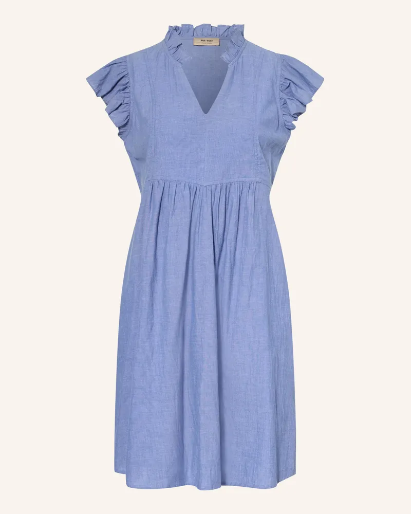 Mos Mosh Kleid Mmwaldy Mit Rüschen blau Hellblau