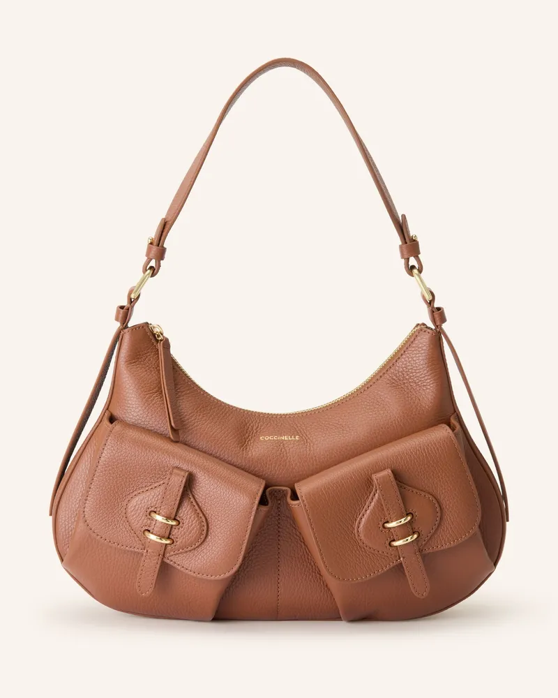Coccinelle Schultertasche Mavery braun Cognac