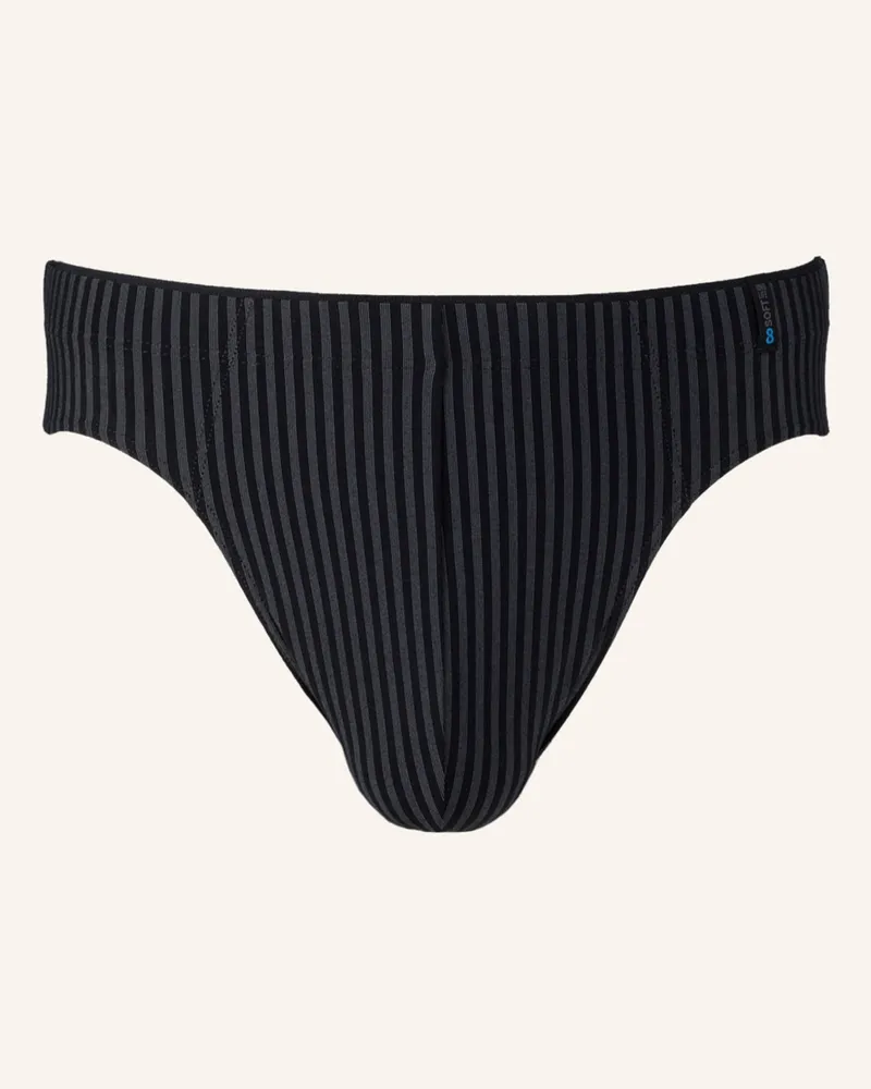 Schiesser Slip Long Life Soft blau Dunkelblau