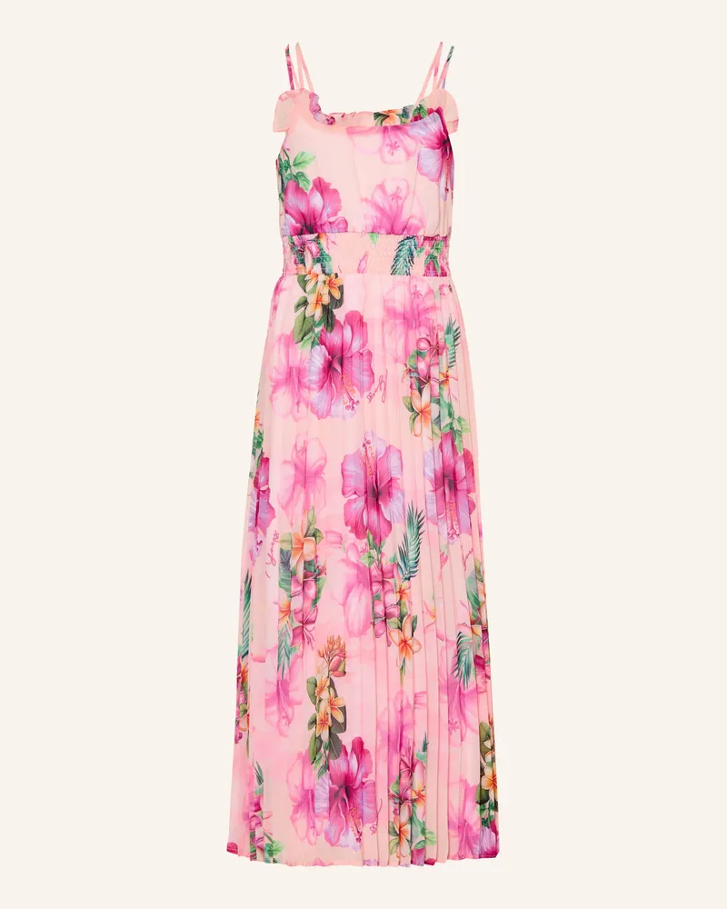 Guess Plisseekleid Mit Rüschen pink Rosa