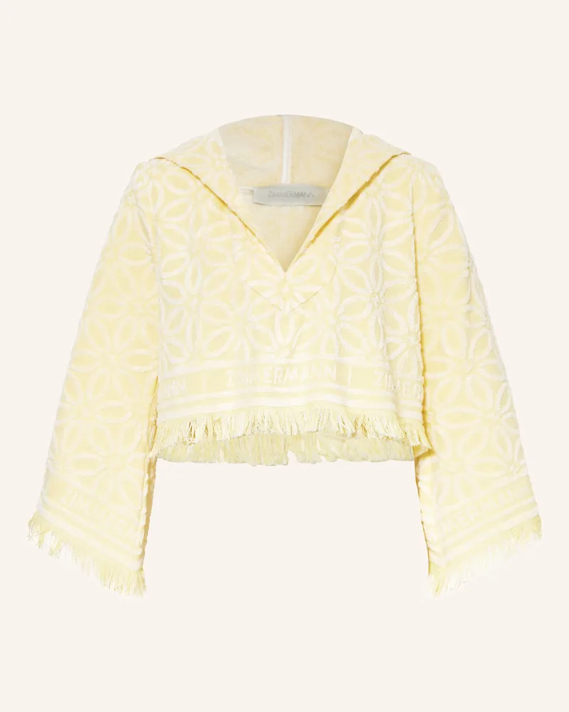 Zimmermann Hoodie COCO aus Frottee Hellgelb