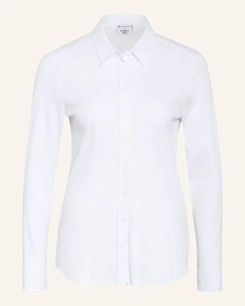 DESOTO Hemdbluse PIA aus Jersey Weiss