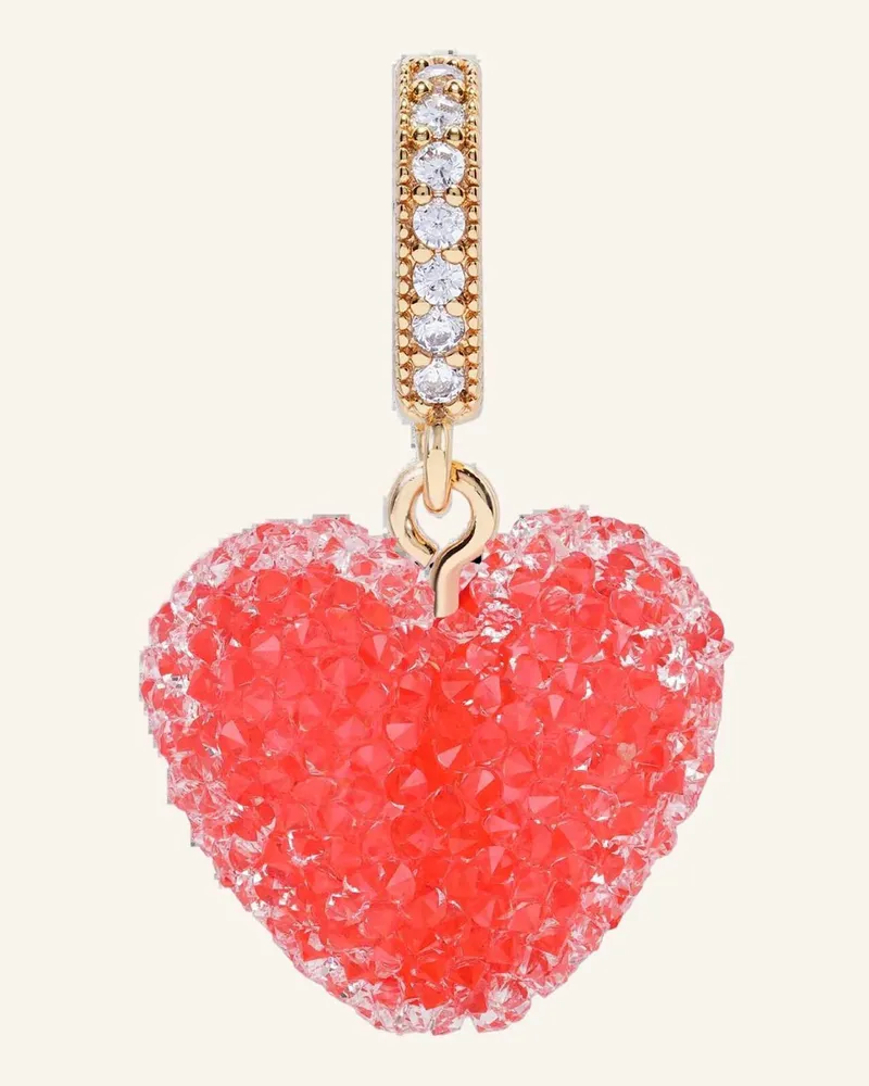 CRYSTAL HAZE Anhänger JELLY HEART ROUGE PAVE by GLAMBOU Gold