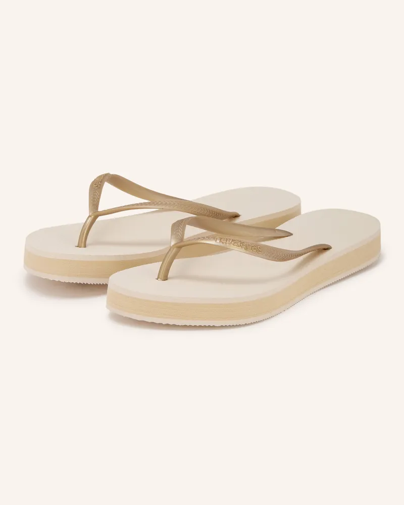 Havaianas Zehentrenner Slim beige Creme