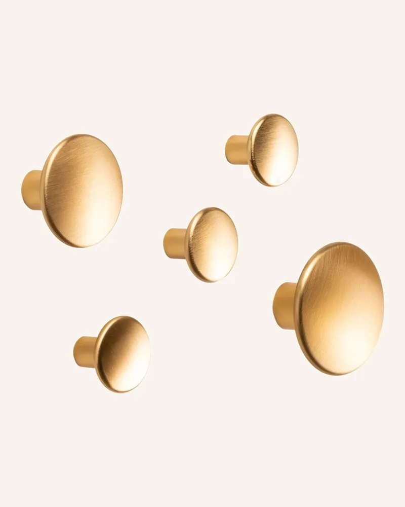 Muuto 5-tlg. Wandhaken-Set DOTS METAL Gold