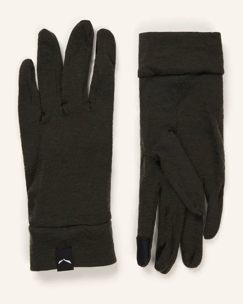 Salewa Multifunktions-Handschuhe CRISTALLO mit Touchscreen-Funktion Dunkelgrün