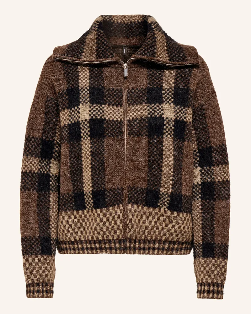 only Strickjacke Dunkelbraun