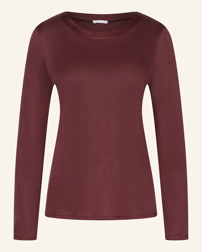 Hanro Schlafshirt GRAND CENTRAL Dunkelrot