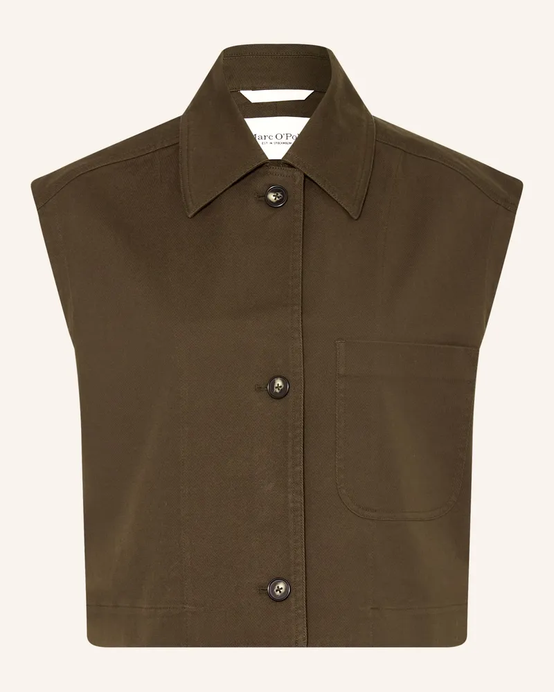 Marc O'Polo Jeansweste gruen Braun