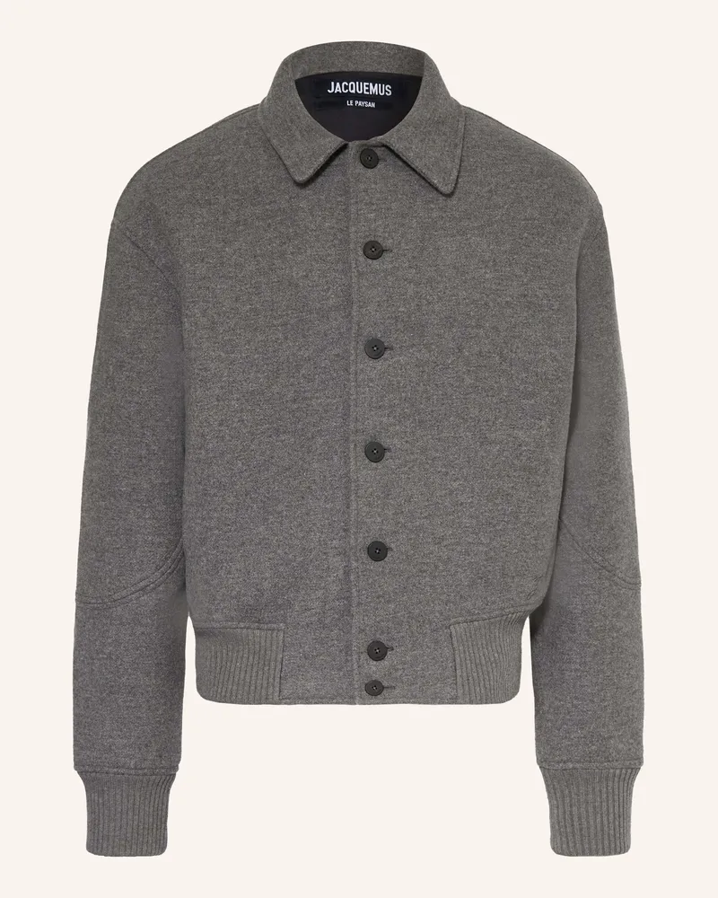 Jacquemus Jacke LE BOMBER FELTRO Grau