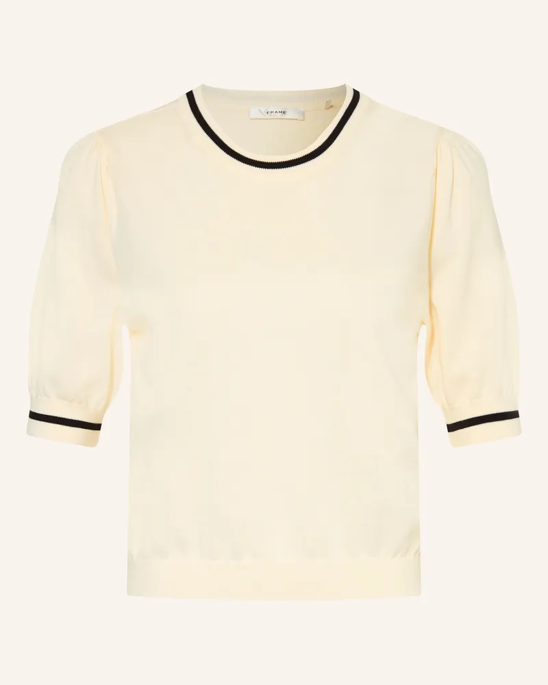 Frame Denim Strickshirt The Gathered Sweater beige Creme