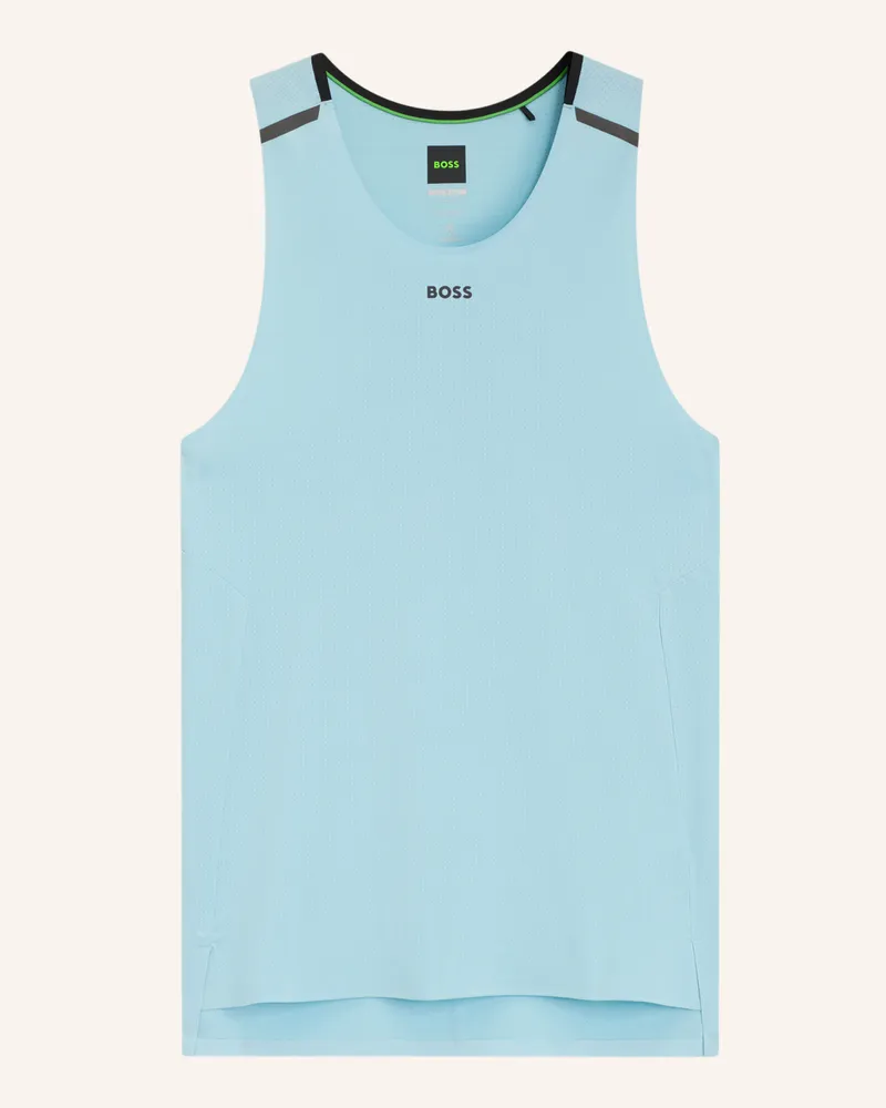 HUGO BOSS T-Shirt TANK ACTIVE SEAS Slim Fit Hellblau