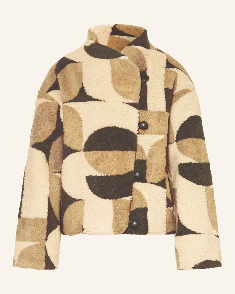 ba&sh Teddyfell-Jacke Futura beige Creme
