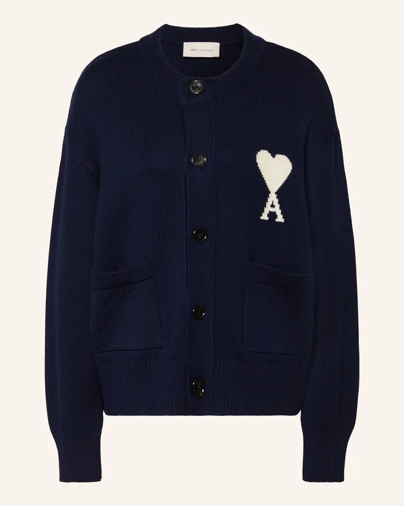 AMI Paris Strickjacke blau Dunkelblau