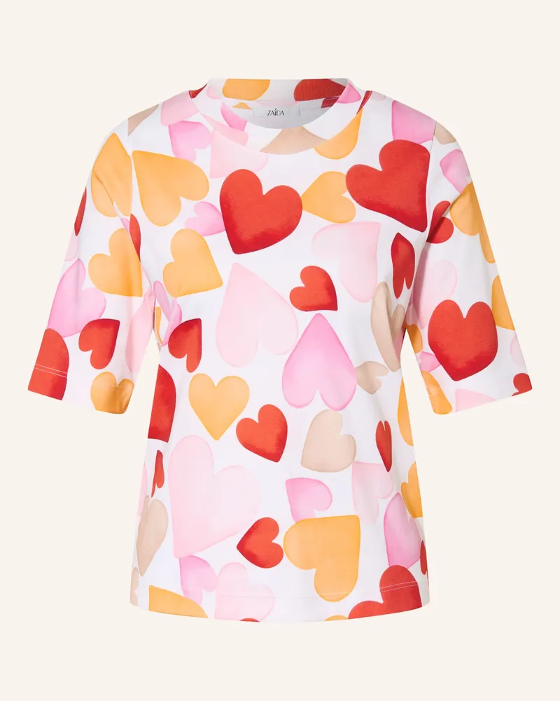 ZAíDA T-Shirt rot Weiss