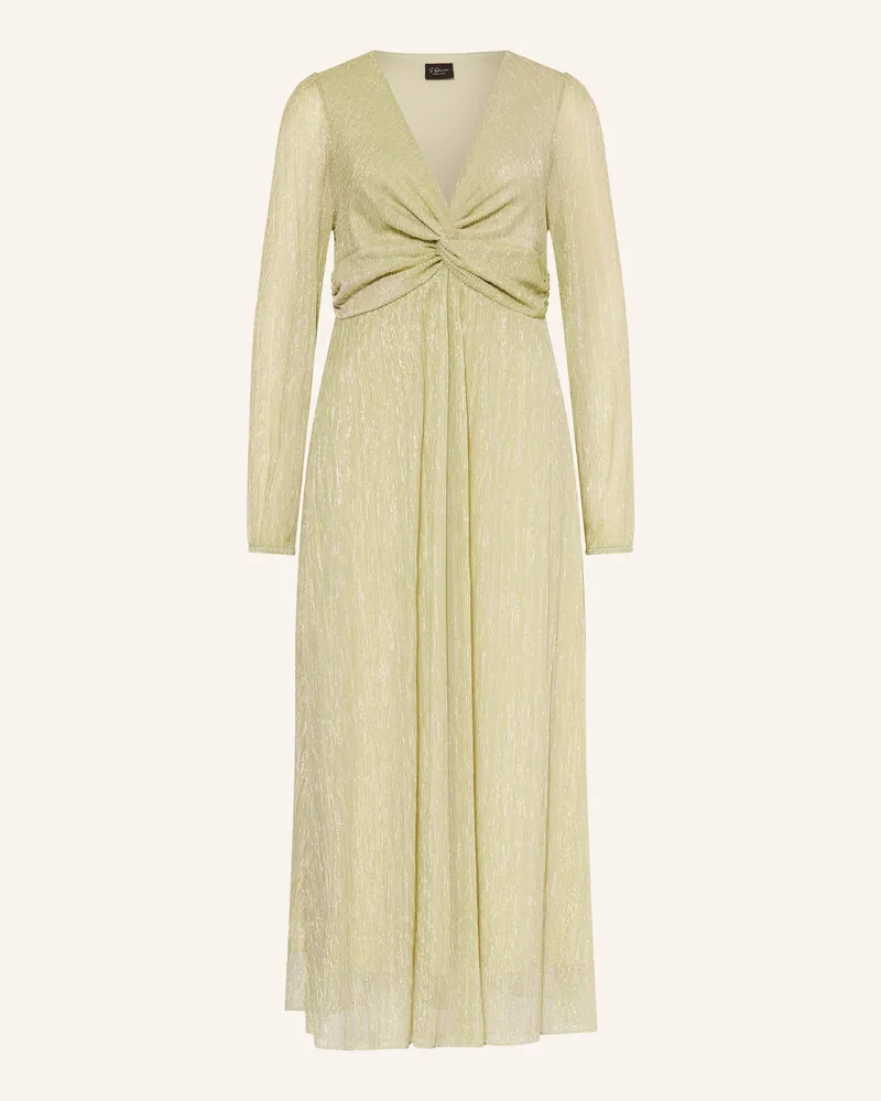 S.Oliver Kleid Mit Plissees Und Glitzergarn gruen Hellgrün