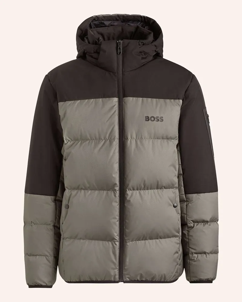 HUGO BOSS Lightweight-Daunenjacke HAMAR mit abnehmbarer Grau