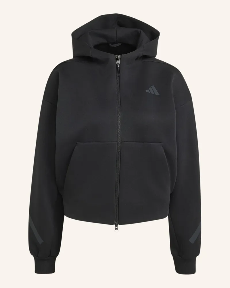 adidas Adidas Z.N.E. Sweatshirt, Kürzer Geschnitten, Durchgehender Reissverschluss schwarz Schwarz