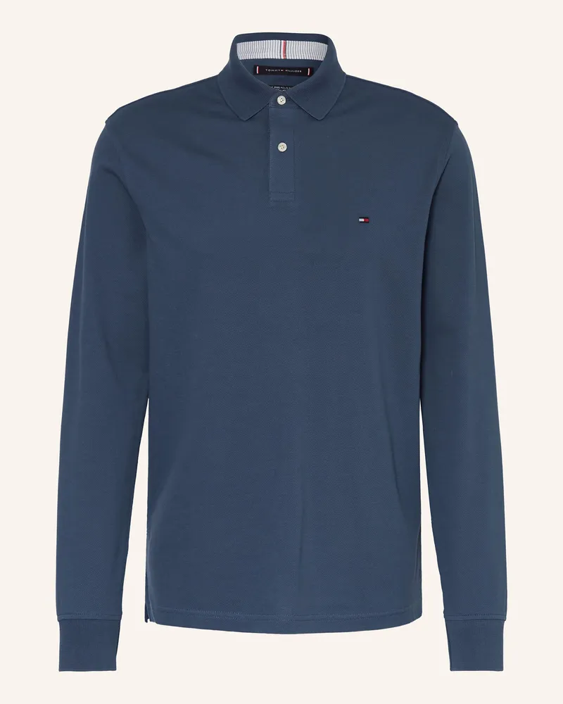 Tommy Hilfiger Piqué-Poloshirt Regular Fit Blaugrau