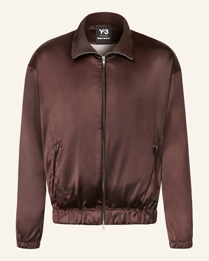 Y-3 Trainingsjacke Wb y3 Aus Satin braun Dunkelbraun