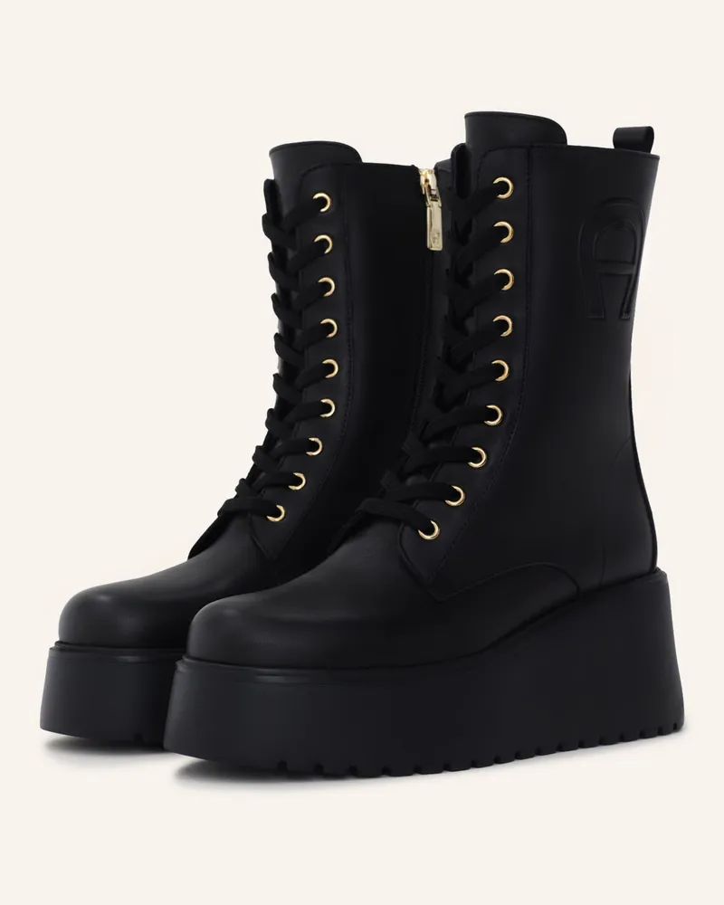 Aigner Plateau Bootie With Lacing Plateau Bootie 2g schwarz Schwarz