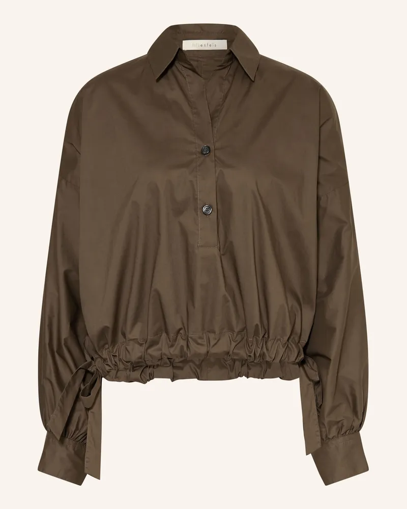 lilienfels Hemdbluse braun Dunkelbraun