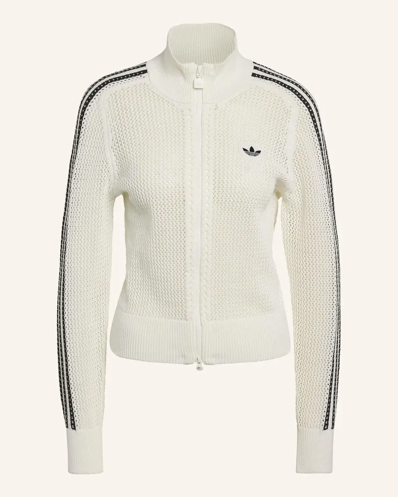 adidas Strickjacke Knitted Crochet Firebird weiss Weiss