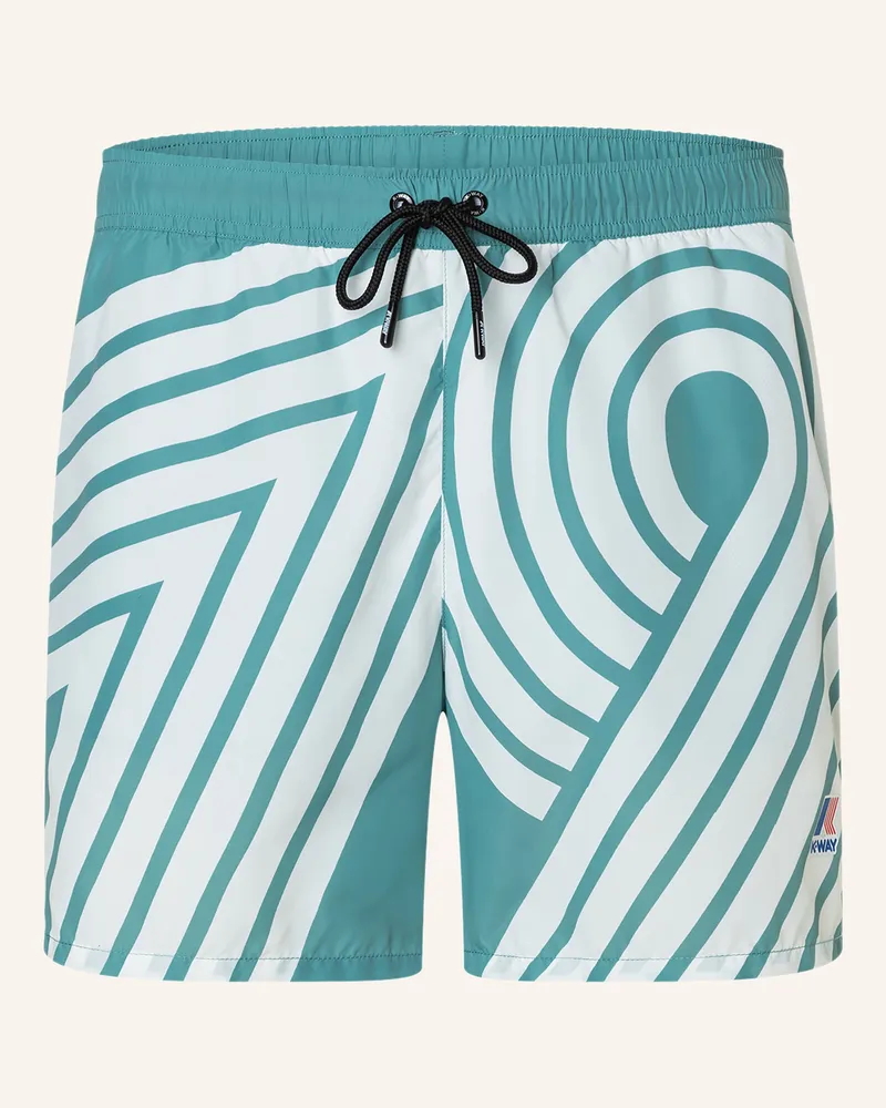 K-Way Badehose Le Vrai Olivier Print blau Blau