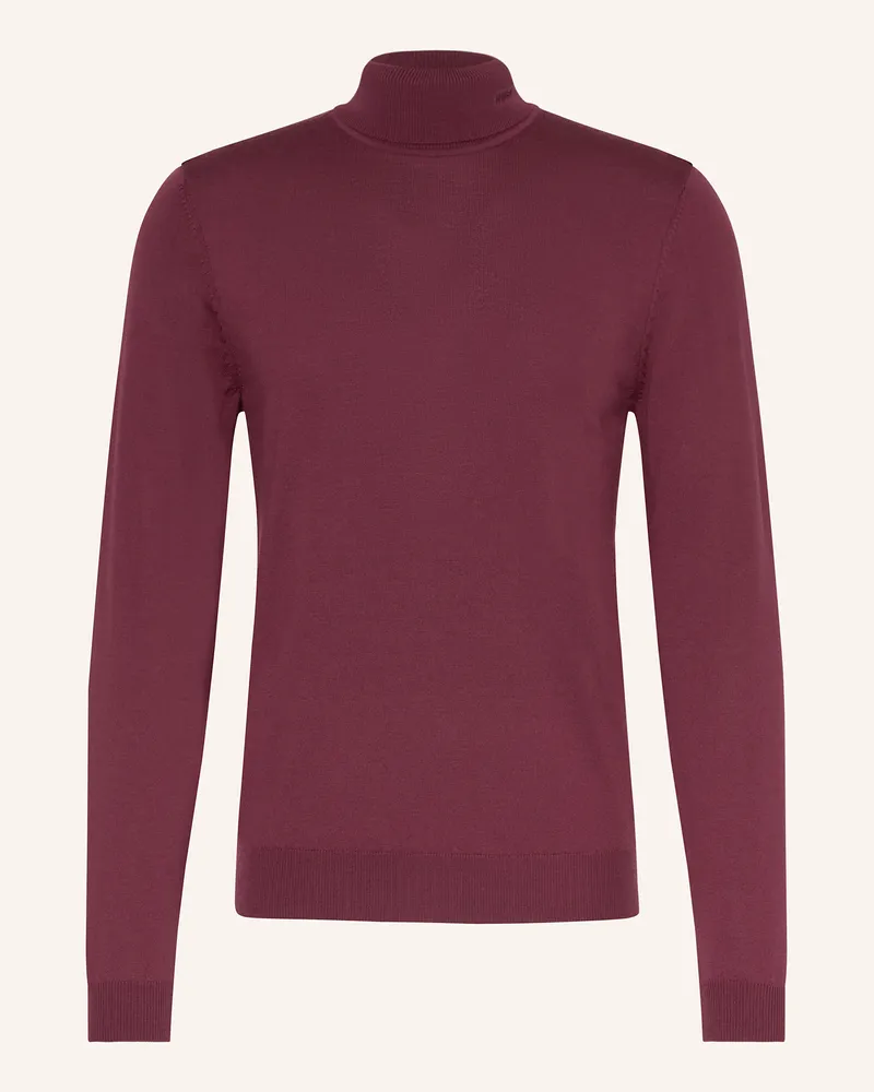 HUGO BOSS Rollkragenpullover SAN THOMAS Dunkelrot