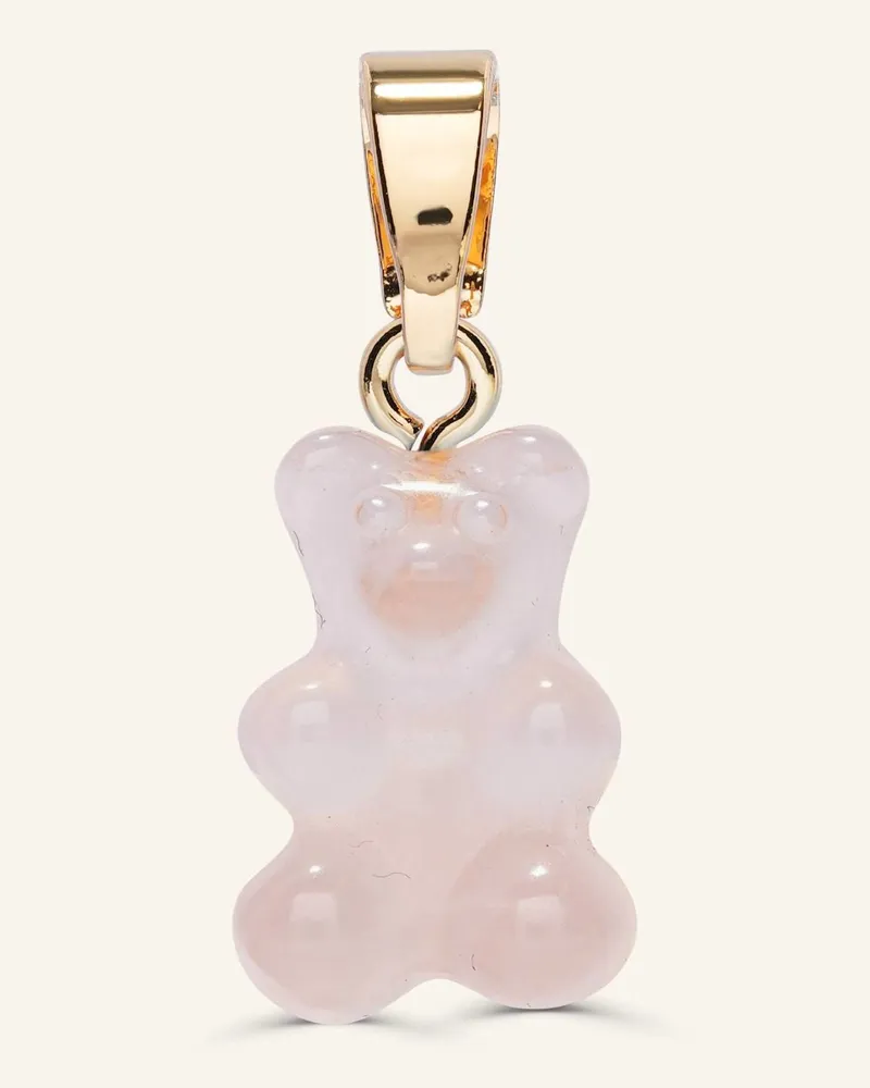 CRYSTAL HAZE Anhänger Crytstal Nostalgia Bear  Rose Quartz By Glambou gold Gold