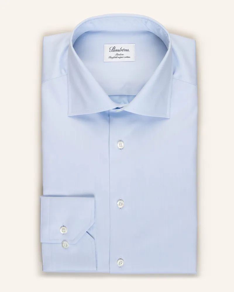 Stenströms Hemd Slim Line Fit blau Hellblau