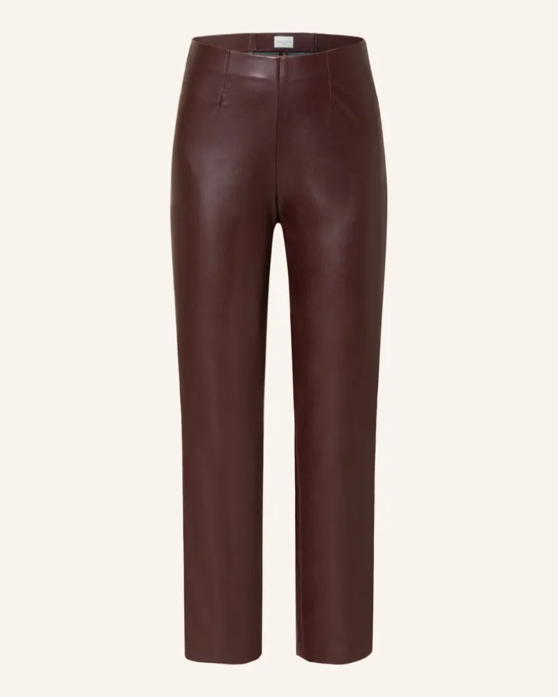 SEDUCTIVE  7/8-Leggings CINDY in Lederoptik Dunkelrot