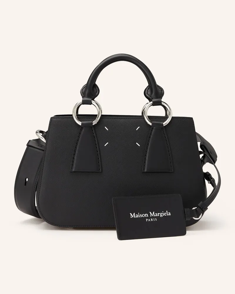 Maison Margiela Saffiano-Handtasche DOLL Schwarz