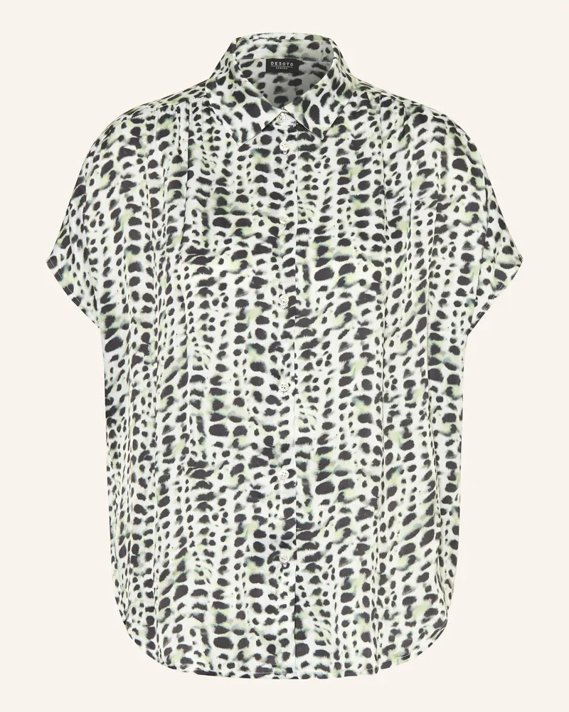 DESOTO Hemdbluse FLORINE aus Satin Grün