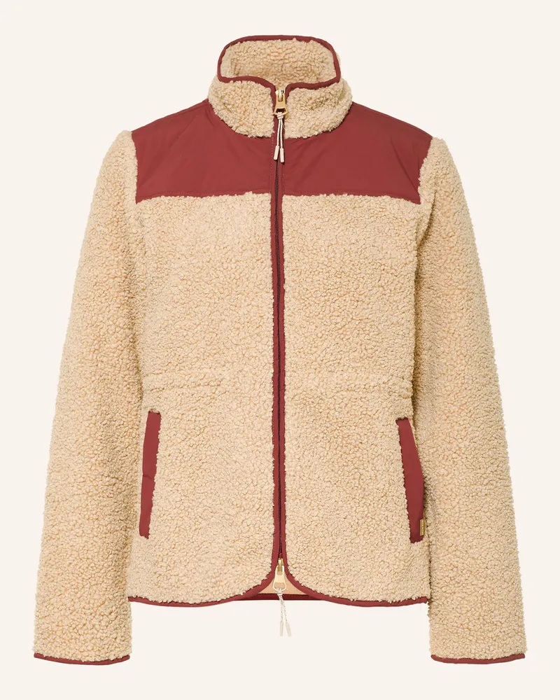 Mos Mosh Teddyfell-Jacke Mmelisa Eli rot Beige