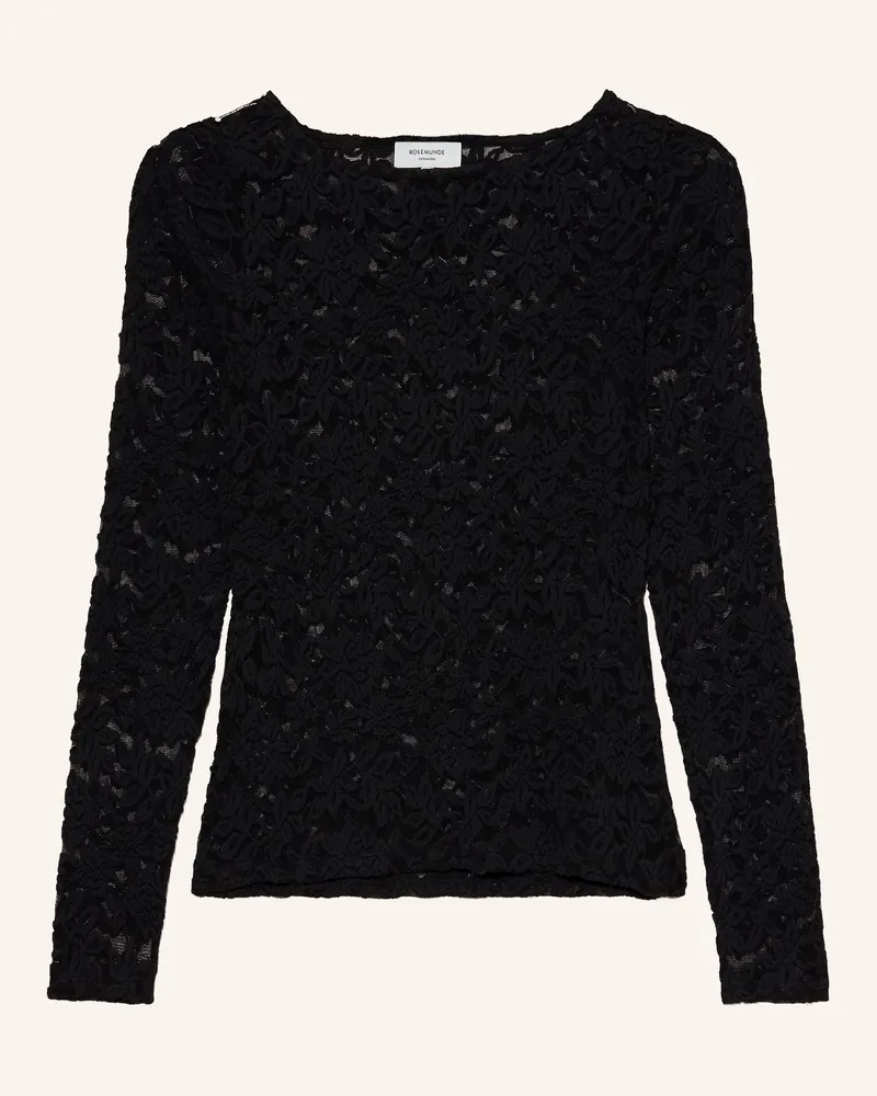 Rosemunde Longsleeve Delicia Aus Spitze schwarz Schwarz