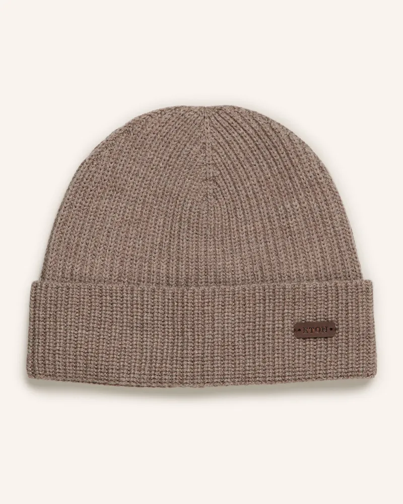 Eton Mütze beige Taupe