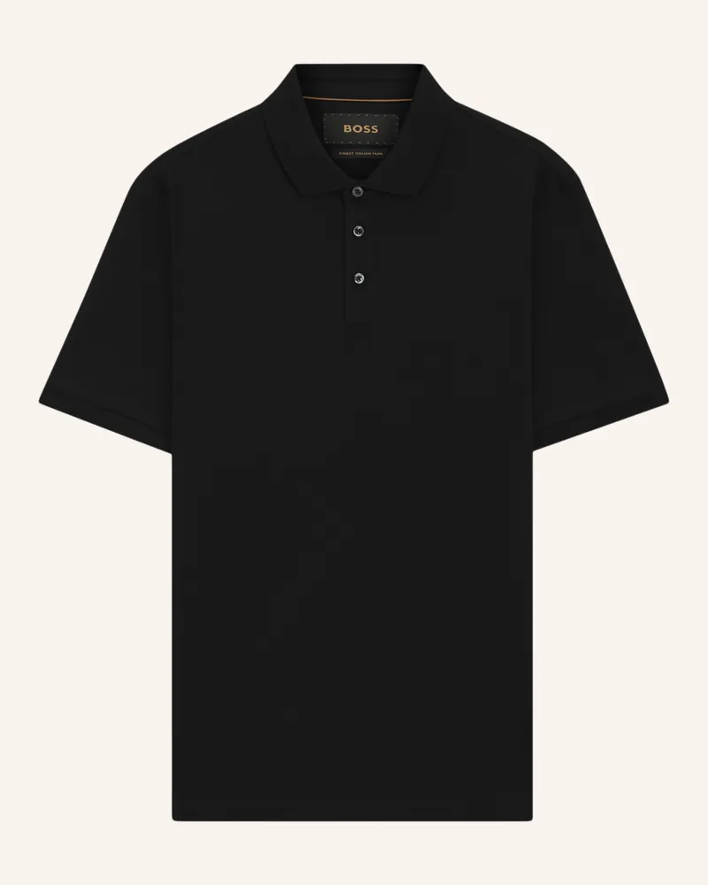 HUGO BOSS Poloshirt L-PERRY 14 Regular Fit Schwarz