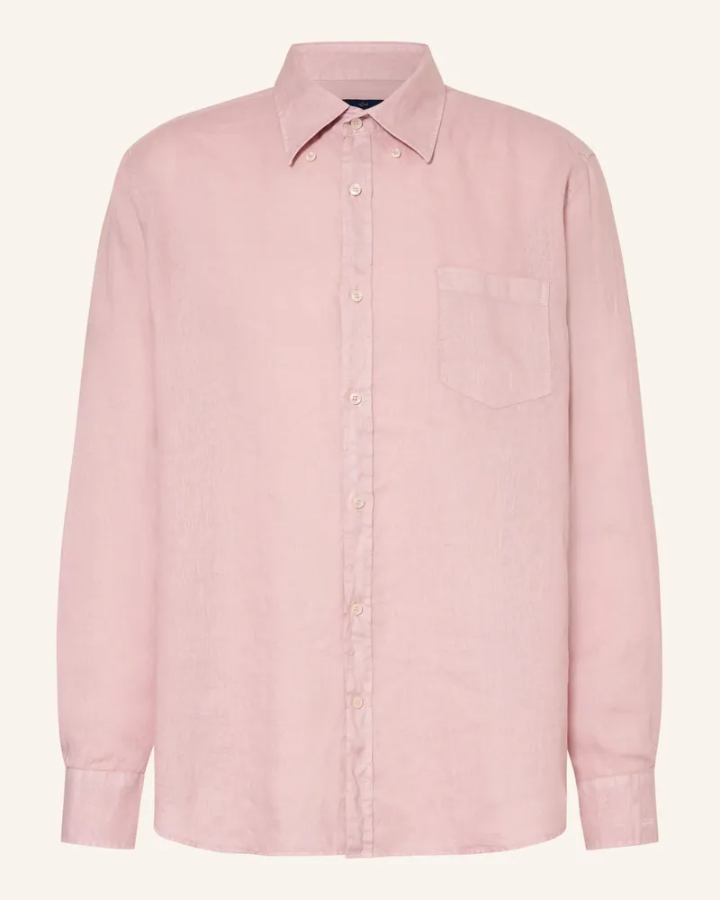Paul & Shark Leinenhemd Regular Fit Altrosa